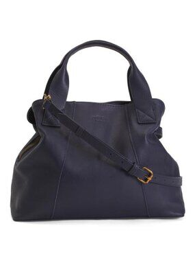 AMERICAN LEATHER CO. Leather Ada Triple Entry Satchel